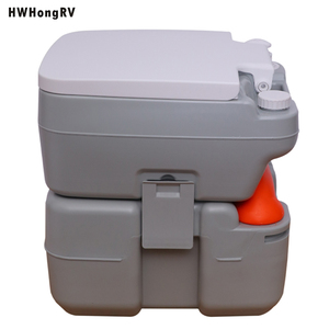 Toilette portable 20L en HDPE pour <span class=keywords><strong>camping</strong></span>-car et <span class=keywords><strong>camping</strong></span>, avec indicateur de niveau, valve de ventilation et système de chasse d'eau à pompe à piston pour caravane et bateau - Product Image 2