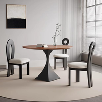 Nouveaux modèles 2026 : Ensemble table et chaises rondes extensibles en marbre, mobilier moderne pour la maison