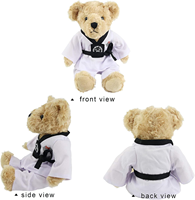 Houwsbaby Ours en peluche Taekwondo, ours en peluche Karaté, ours en peluche Arts martiaux, cadeaux adorables pour les enfants de Taekwondo