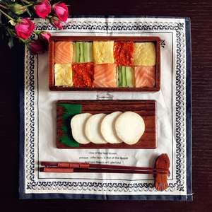 Kafur ahşap çift katmanlı katı piknik kutusu büyütülmüş japon tarzı Bento özel öğrenci öğle yemeği eşyası suşi diğer mutfak - Product Image 3