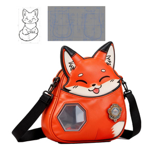 Borsa <span class=keywords><strong>Ita</strong></span> Personalizzata con Finestra in PVC Trasparente, Borsa a Tracolla per Esposizione di Merchandise Anime - Product Image 4