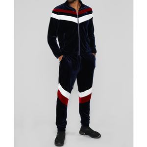 Conjuntos Deportivos de Terciopelo a Rayas para Hombre, Estilo Urbano, Corte Ajustado, Personalizados, al por Mayor - Product Image 5