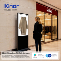 IKinor 43/55/65/75/86-дюймовый вертикальный напольный рекламный сенсорный ЖК-дисплей для торговых центров с поддержкой HD-видеосети
