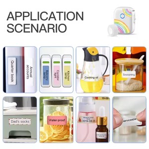 Offre Spéciale toutes les couleurs 0.5 pouces P15 <span class=keywords><strong>imprimante</strong></span> thermique <span class=keywords><strong>Transparent</strong></span> étiquette <span class=keywords><strong>autocollant</strong></span> blanc étiquette câble <span class=keywords><strong>autocollant</strong></span> <span class=keywords><strong>pour</strong></span> étiquette de prix nom Logo - Product Image 3