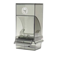 Mangeoire automatique pour perruches, anti-déversement et anti-éclaboussures, distributeur de nourriture pour oiseaux de type trémie, modèle en plastique au design pivoine, fournitures pour oiseaux