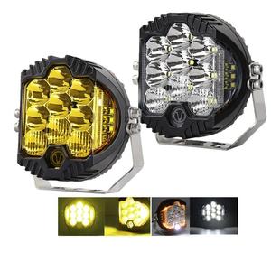 3 "7" 9 "inch LED lái xe ánh sáng tại chỗ lũ ánh sáng đôi màu hổ phách/Vàng + Trắng tự động không thấm nước LED Đèn sương mù 12V - Product Image 2