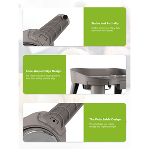 Estación de Alimentación para Perros, Elevada, de Plástico y Acero Inoxidable, con Diseño para Recoger Agua - Product Image 1