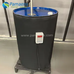 Calentador de correa flexible de tambor de aceite de aislamiento suministrado de fábrica con termostato ajustable y protección contra sobrecalentamiento