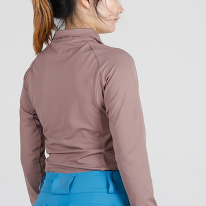 BL011 printemps et automne équestre à manches longues haut à glissière pour femmes vêtements d'équitation haute élastique confortable équipement de chevalier - Product Image 6