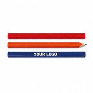 Crayon de charpentier promotionnel en gros avec logo couleur pour la construction et le travail du bois, mine noire, cadeaux promotionnels personnalisés - Product Image 1
