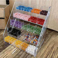 Boîte de présentation de comptoir en acrylique transparent multi-compartiments pour bijoux, bracelets et perles, organisateur de bureau, support de rangement à grille