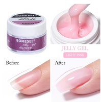 Gel Constructeur Jelly 50ml Couleurs Nude pour Amélioration Professionnelle des Ongles, Couche de Finition et Modelage UV LED, Fourniture pour Salons, Marque Privée OEM