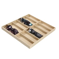 Présentoir et plateau pour 10 paires de lunettes et de lunettes de soleil en aluminium et plastique, avec 6 et 12 compartiments
