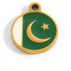 SUMMLY Colgantes de Bandera al por Mayor, con Proceso de Gota de Aceite, Exquisitos, Impermeables, Chapados en Oro de 18K, Dijes de Acero Inoxidable, <span class=keywords><strong>Joyería</strong></span> de Moda - Product Image 5