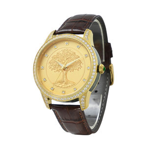3D Dial Design <b>Couple</b> Jade <b>Watch</b> for Men and Women Leather Strap Luxury Gold Automatic Mechanical Diamond Jewelry <b>Watch</b> - Product Image 2