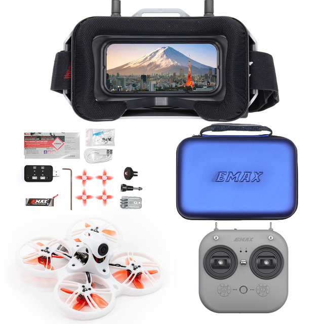 EMAX Official Tinyhawk III RTF Kit 3 FPV Racing Drone with F4 15000KV RunCam Nano 4 25-100-200mW VTX 1-2S Controller Goggles