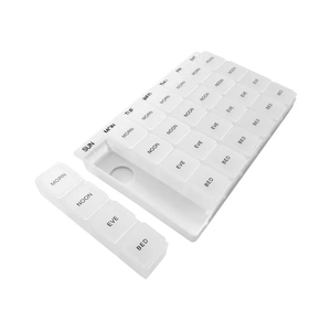 Chất lượng cao Mini nhựa 1 tháng Pill <span class=keywords><strong>Box</strong></span> mới nhất thiết kế hiện đại hình chữ nhật hộp thuốc có thể tháo rời chức năng INJ - Product Image 2