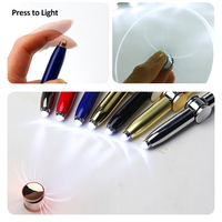 Stylo bille multifonctionnel LED personnalisé de haute qualité, anti-stress, en métal, idéal pour offrir en cadeau