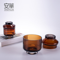 Bocaux en verre faits à la main Anhua avec une esthétique à plusieurs niveaux pour la décoration et le rangement à la maison