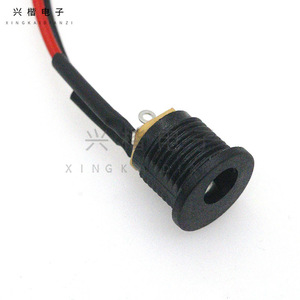 Dc022 Power <b>Socket</b> With Threaded Cap Dc Female Connector 5.5x2.1mm Wire Leads For Electronics - Product Image 2