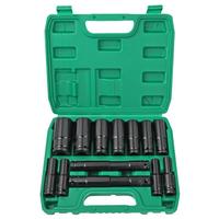 Juego de llaves de vaso hexagonales eléctricas de 1/2 pulgada, juego de llaves de impacto para taladro eléctrico, extensión de llave de impacto neumática de 8-32 mm, alto torque
