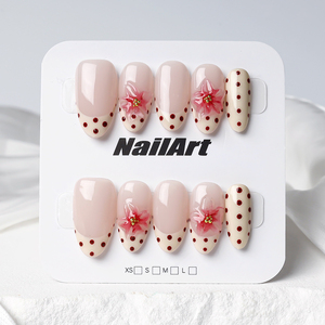 Nuevo Diseño de <span class=keywords><strong>Uñas</strong></span> Postizas en 3D con Relieve, <span class=keywords><strong>Uñas</strong></span> Acrílicas Francesas Hechas a Mano con Cobertura Total, <span class=keywords><strong>Uñas</strong></span> Artificiales de Alta Calidad, 10 Piezas - Product Image 5