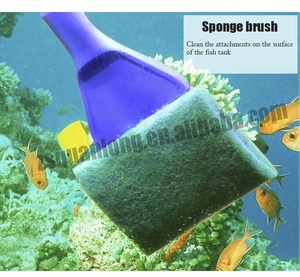 Juego de herramientas de limpieza de acuarios rectangulares ecológicas 5 en 1: cepillo, pinza de pesca de plástico, cuchillo raspador de algas para escritorio y hogar. - Product Image 3