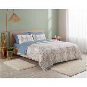 Cotton Box Bohemian Series Double Duvet Cover <b>Set</b> 4pcs King Twin Indigo Zanora Geometric 3D Home Bed <b>Comforter</b> Wedding Bedding - Product Image 3