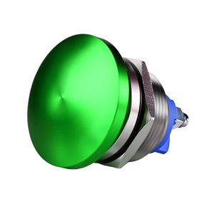 สวิตช์แบบกดติดปล่อยดับ 3A 5A 250V 12V DC สแตนเลส 22 มม. สำหรับเปลี่ยนปุ่มกดแบบเห็ด - Product Image 1