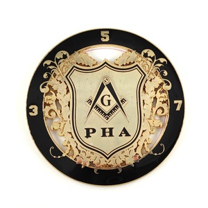 Emblema Masónico Redondo de Metal de 3 Pulgadas para Automóvil, Escudo de la Princesa Hall, PHA 357, Regalia Masónica - Product Image 1