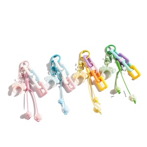 Resin Keychain Pendant with Colorful Stars Decoration Plastic Gift Charms Key Chains Holder Accessories Keychain