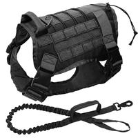 Entraînement tactique Poitrine et dos de chien moyen et grand conçus pour empêcher la sécurité du chien Poitrine et dos doux réglable gilet pour animaux de compagnie leas
