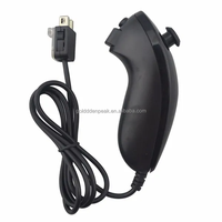 Contrôleur Nunchuck gauche incurvé pour manette Nintendo Wii et contrôleur de jeu