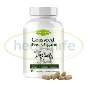 Supplément d'organe de boeuf Healthife foie nourri à l'herbe coeur pancréas rein poumon rate moelle osseuse 7 organes de boeuf capsule complexe - Product Image 1