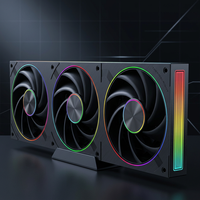 Ventilateur à roulement liquide Thermalright TL-UC36 Performance-Class avec affichage numérique, montage en rangée, miroir infini ARGB pour boîtier d'ordinateur