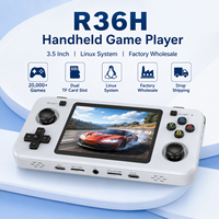 Console de jeu portable R36H avec écran HD de 3,5 pouces, écran IPS, système Linux, prend en charge plus de 20 émulateurs, design ergonomique