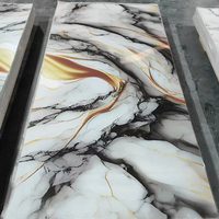 Panneau mural décoratif en PVC imitation marbre rayé, structure stable, résistant aux fissures, aux UV, ignifuge, pour appartements
