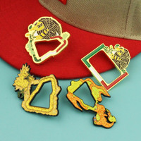 Nouveaux épingles à chapeau populaires, épingles de mode mexicaines en métal, épingles de revers personnalisées en émail souple, en stock