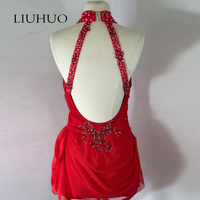 Robe de danse lyrique LIUHUO pour filles, robe de danse rouge de luxe pour la danse sur barre, robe de compétition avec strass, personnalisable