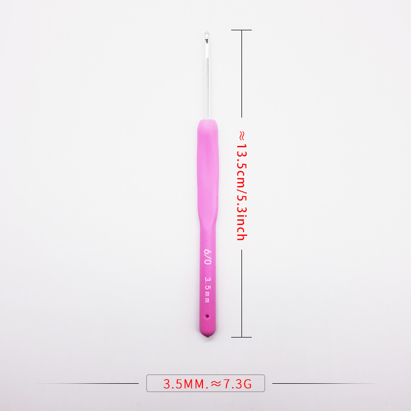 เข็มโครเชต์ TPR สีชมพู - 3.5 มม.