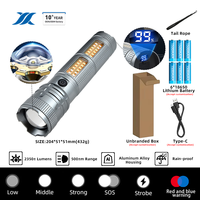 Senter LED Daya Tinggi 2350lm Stok Lokal AS, Senter Promosi COB Tahan Air, Dapat Diisi Ulang USB