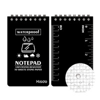 Bloc-notes en spirale en papier de pierre imperméable, bloc-notes de poche résistant aux intempéries pour le camping en plein air et les notes de voyage