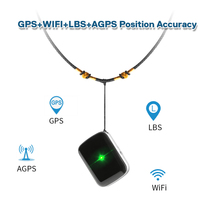 Traceur GPS pour chien gris certifié CE/FC, étanche, contrôle des aboiements, suivi historique en temps réel, clôture virtuelle, appel d'urgence, localisateur