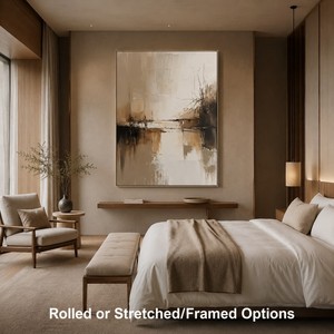 Tableau d'<span class=keywords><strong>art</strong></span> paysager moderne, peinture acrylique dessinée à la main, paysage marin neutre sur toile, <span class=keywords><strong>art</strong></span> mural abstrait pour la décoration du salon - Product Image 3