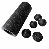 Set de Rodillos de Espuma para Yoga 5 en 1, Rodillo de Masaje de EPP de Alta Densidad con Accesorios para Yoga, Pilates, Fisioterapia, Gimnasio y Hogar