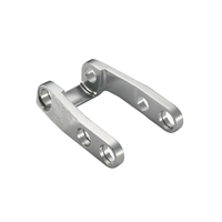 Bras de liaison droit en aluminium forgé noir anodisé sur mesure, configuration à trois trous pour le contrôle de vélo et de moto, conformité ISO9001
