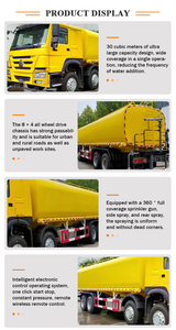 Camion arroseur SINOTRUK HOWO 8X4, 371HP, 30M3, 12 roues, canon à eau de 30000 litres pour la suppression de la poussière sur les routes - Product Image 6