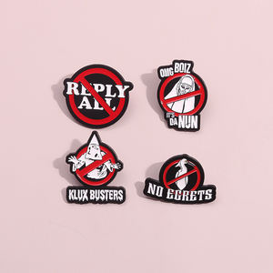 Creative gothique drôle citations émail broches signes d'avertissement pour rayonnement <span class=keywords><strong>radioactif</strong></span> course drapeau métal broches revers Badges bijoux - Product Image 3