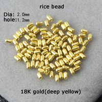Perles en or 18 carats Au750 en gros pour la fabrication de bijoux