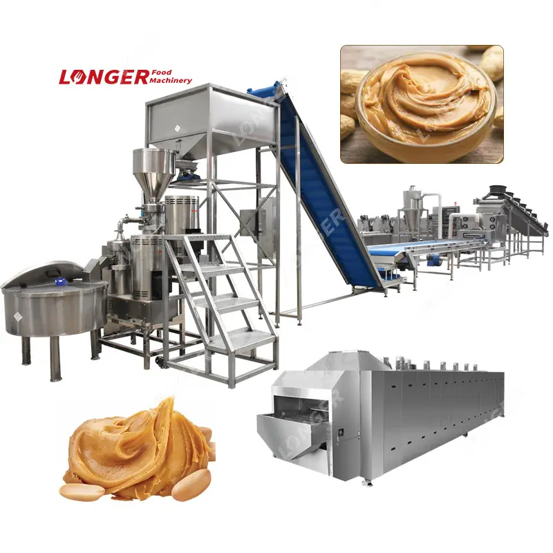 LFM 공급 업체 산업용 볶은 그라운드 너트 버터 로스터 땅콩 구이 및 그라인딩 머신